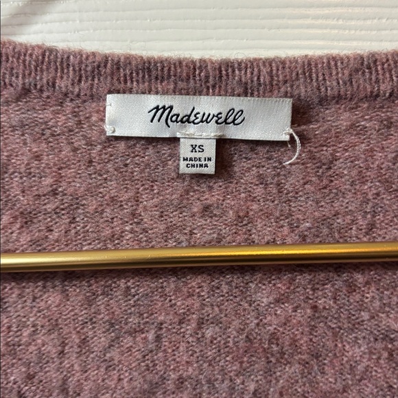 Madewell Open-Front Cardigan Sweater in Dusty Mauve - Picture 2 of 8